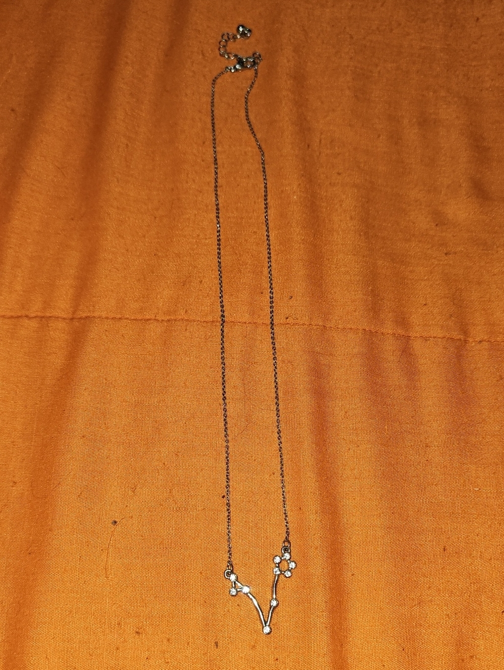 Horoscope ARIES Womens Silver Necklace.